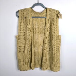 NWT Glad Boutique Western Boho Hippie Gypsy Handmade Festival Folk Wool Vest L